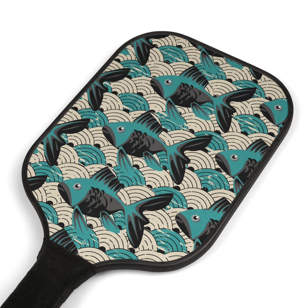Bohemian Fish Pattern Pickleball Set (2 Paddles + 2 Balls)