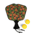 Floral Orange Pickleball Set (2 Paddles + 2 Balls)