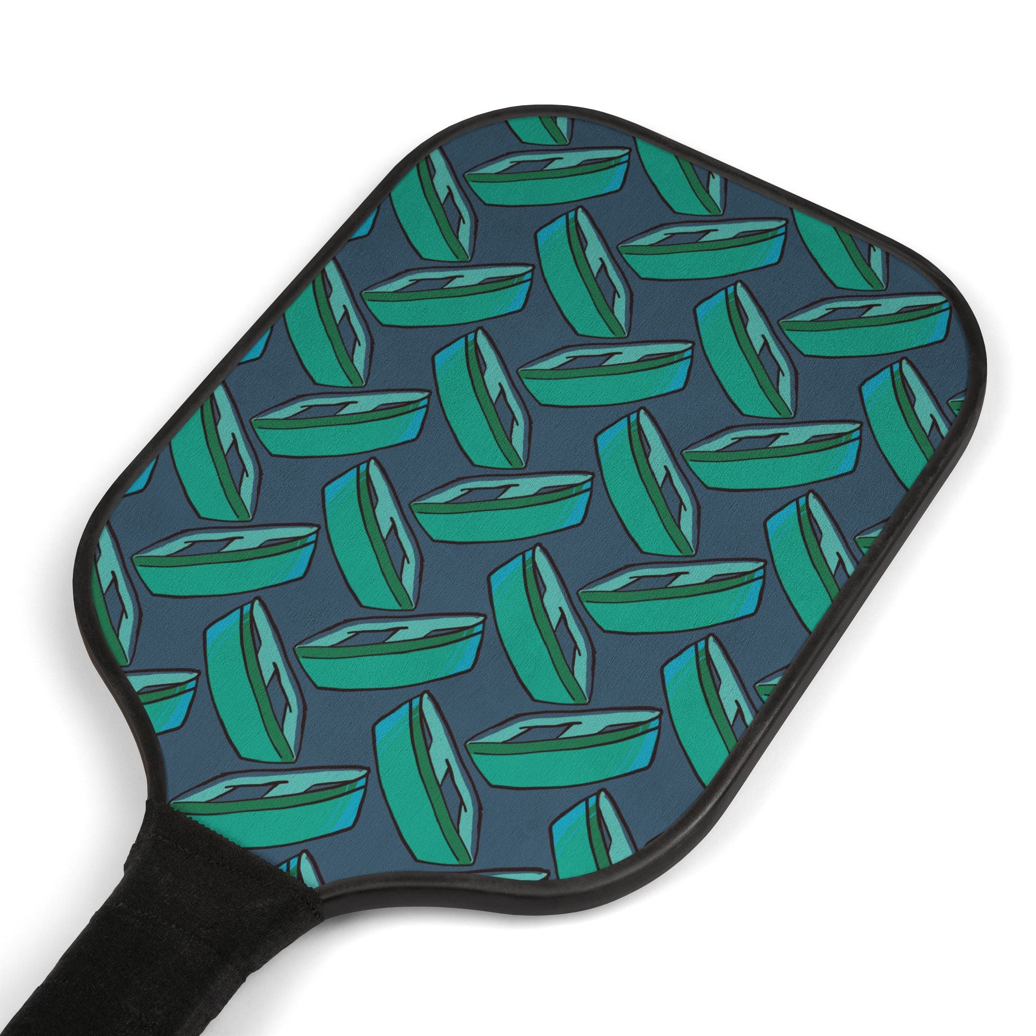 Teal Boat Pickleball Set (2 Paddles + 2 Balls)