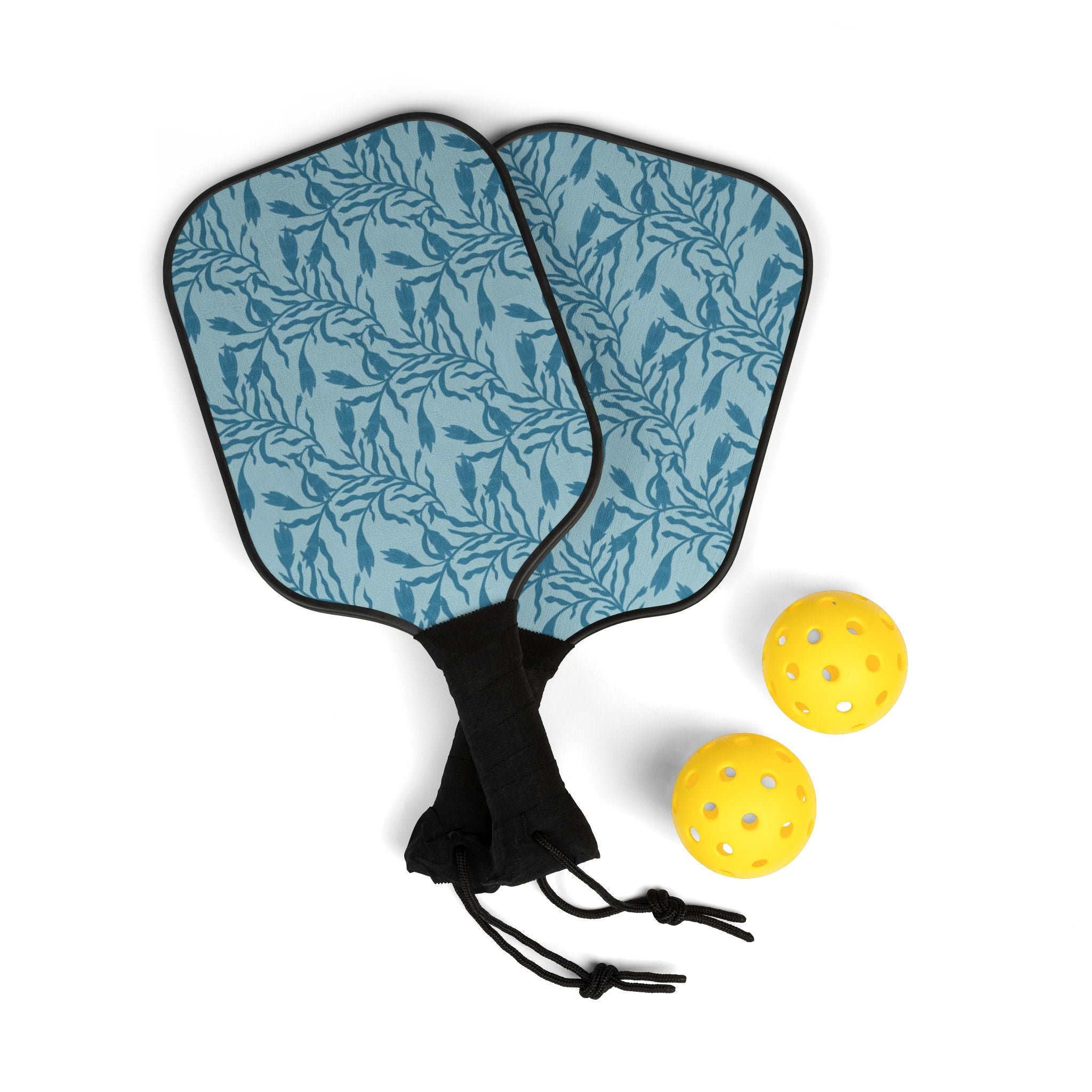 Blue Seaweed Pickleball Set (2 Paddles + 2 Balls)