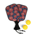 Red Burst Design Pickleball Set (2 Paddles + 2 Balls)