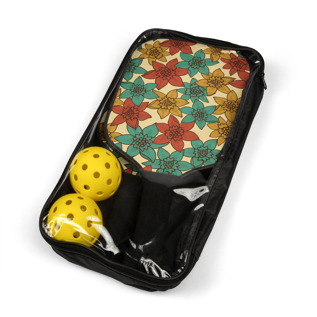 Hawaiian Floral Pickleball Set (2 Paddles + 2 Balls)