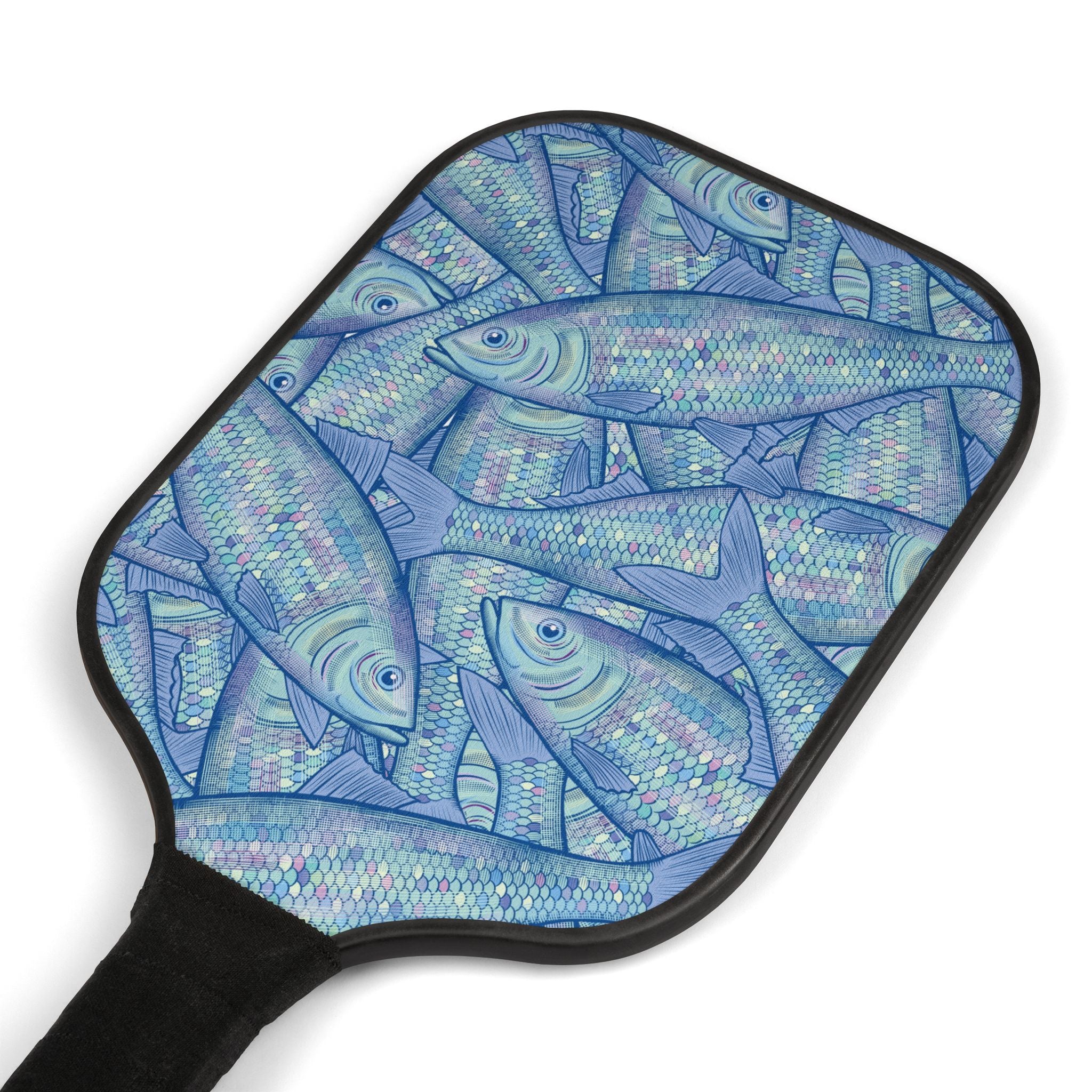 Blue Mackerel Pickleball Set (2 Paddles + 2 Balls)