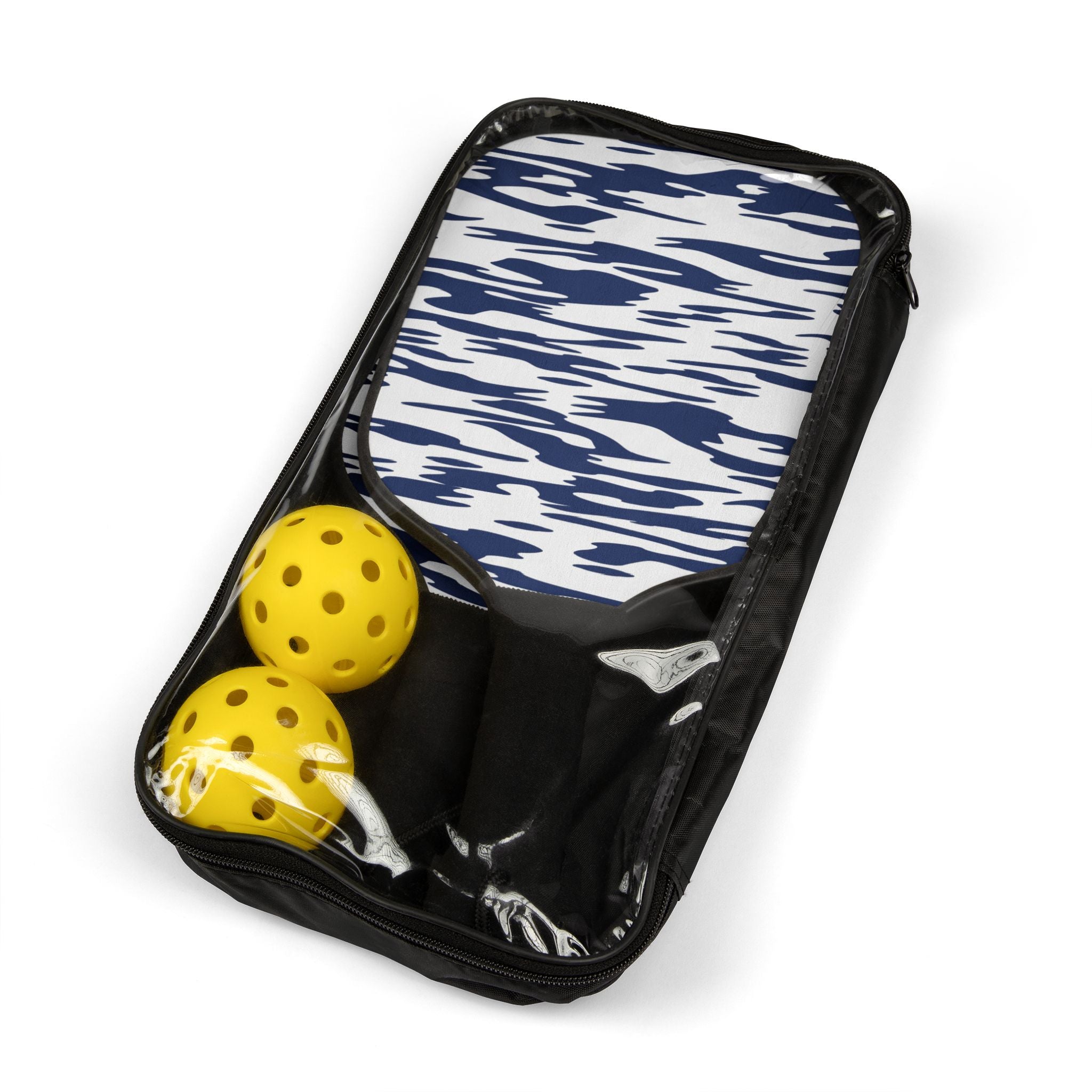 Navy Wave Pickleball Set (2 Paddles + 2 Balls)