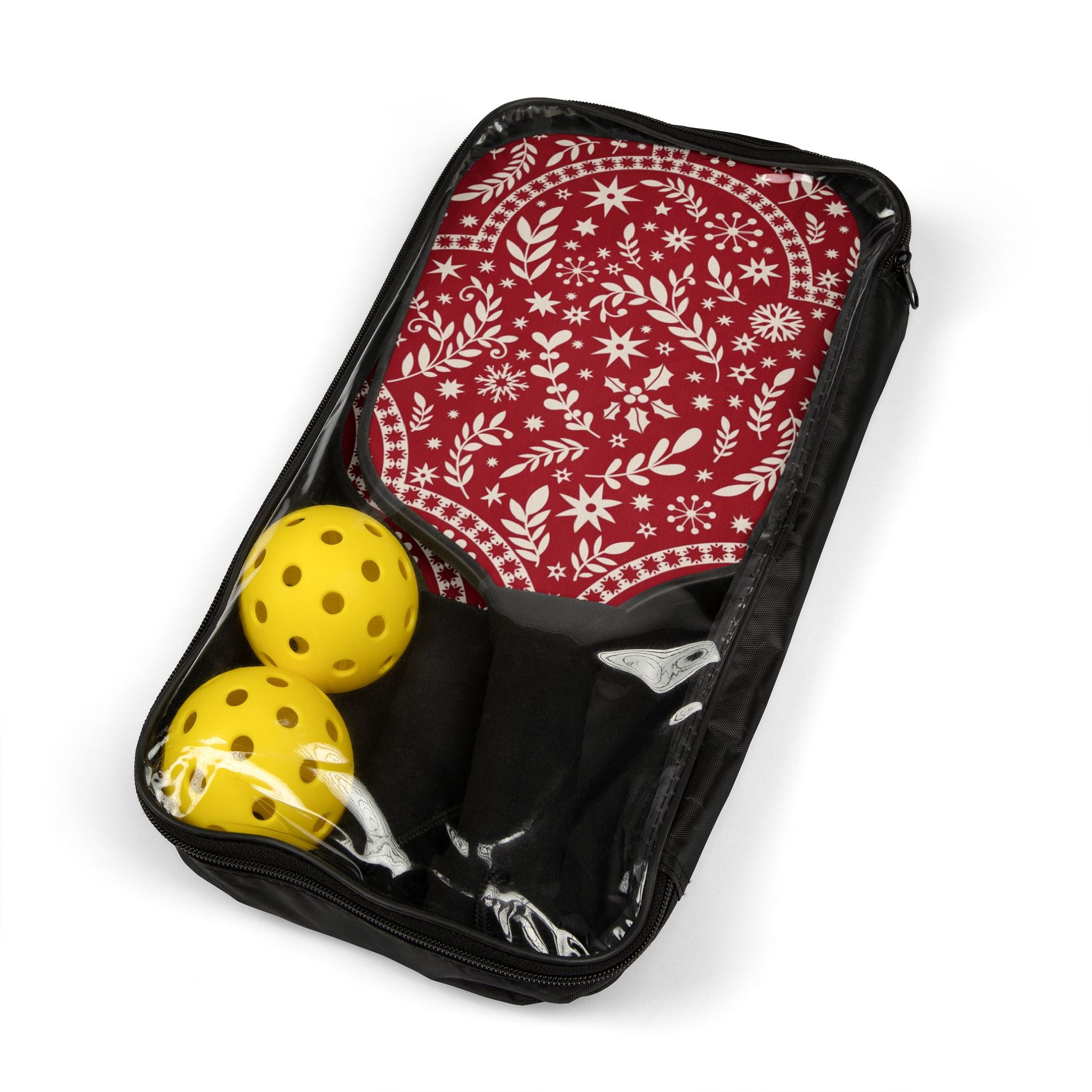 Red Bandana Pickleball Set (2 Paddles + 2 Balls)