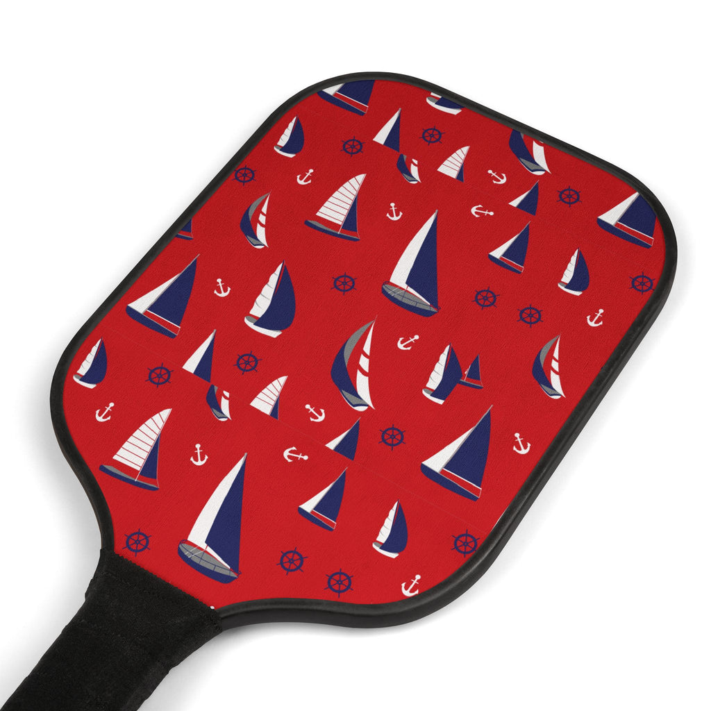Red Sailboat Pickleball Set (2 Paddles + 2 Balls)