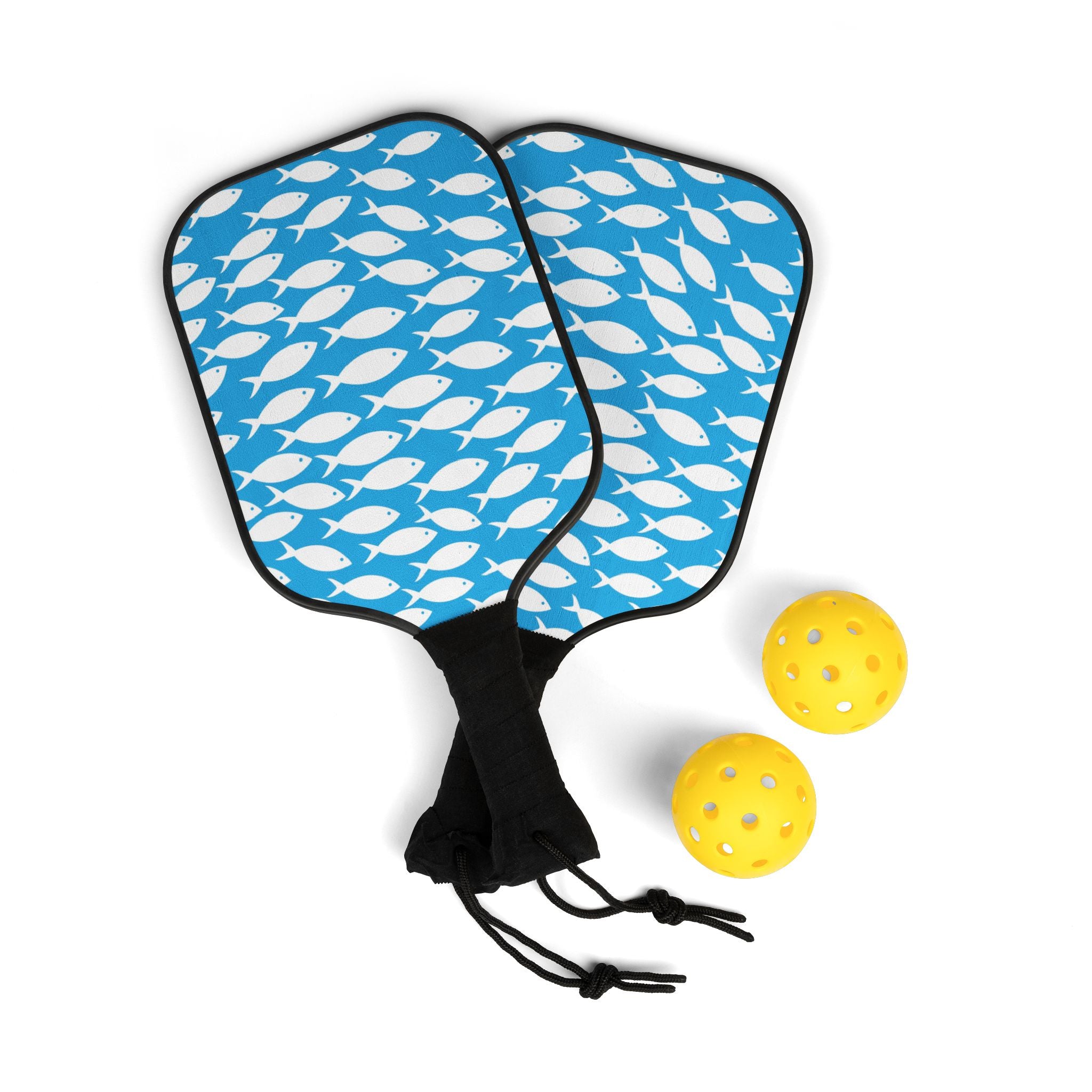 Fish School Pickleball Set (2 Paddles + 2 Balls)