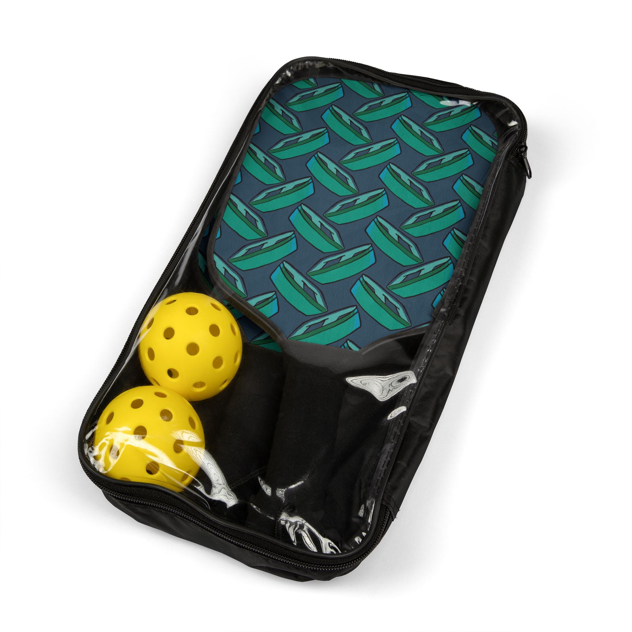 Teal Boat Pickleball Set (2 Paddles + 2 Balls)