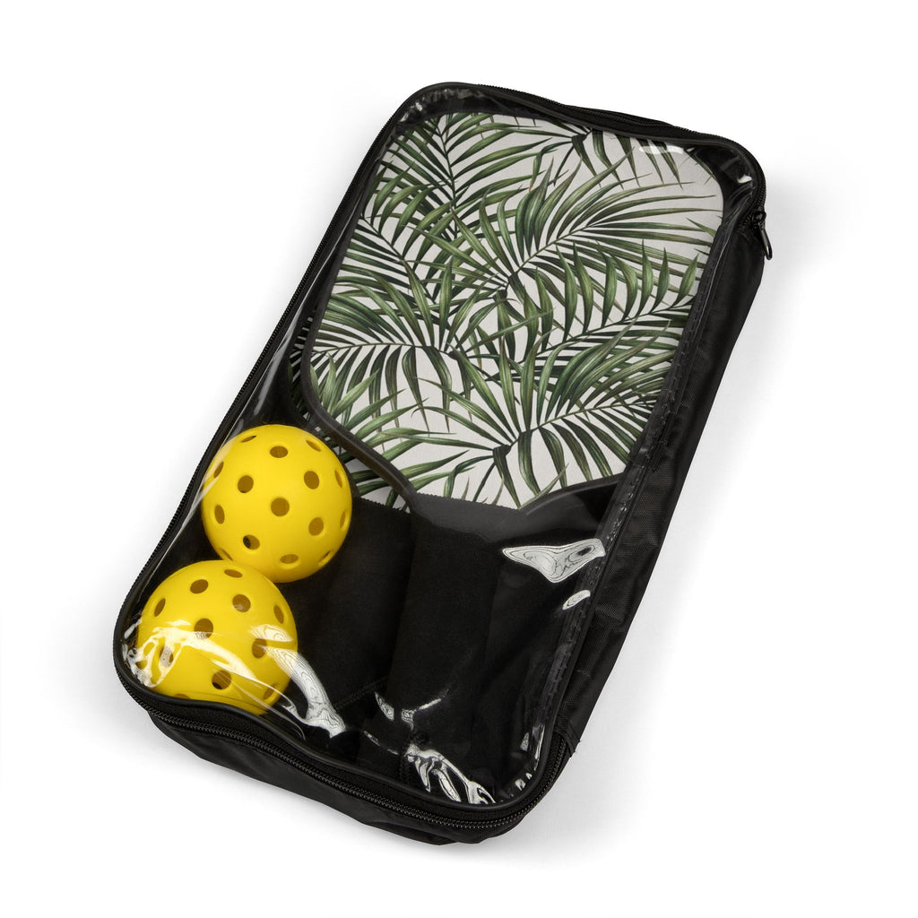 Palm Leaf Pickleball Set (2 Paddles + 2 Balls)